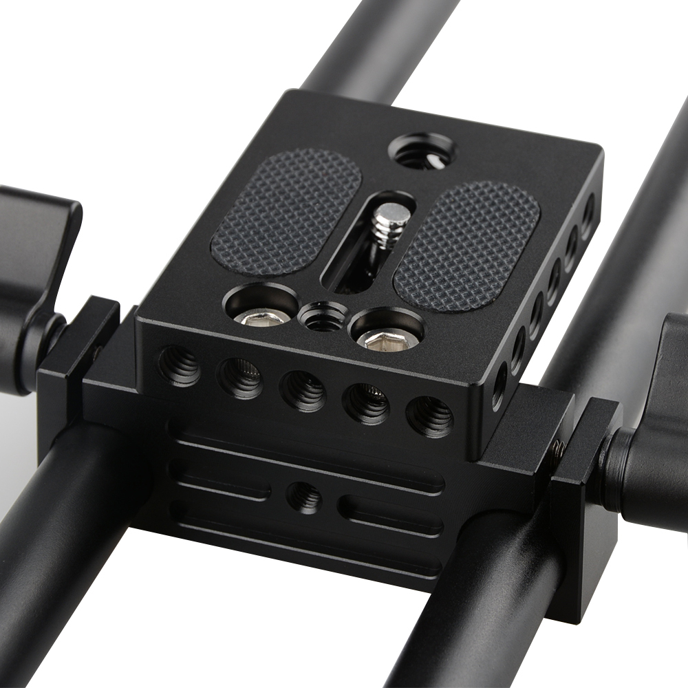 CAMVATE Camera Baseplate with 15mm Railblock fr DSLR Rig 15mm Rod Rail Support System