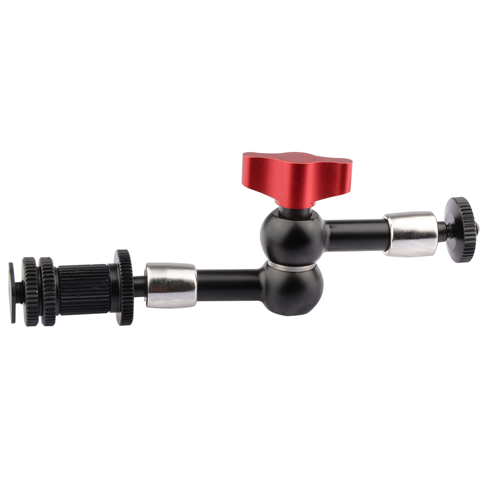 7" Articulating Magic Arm 1/4" Hot Shoe Connector fr Camera LED Light Monitor