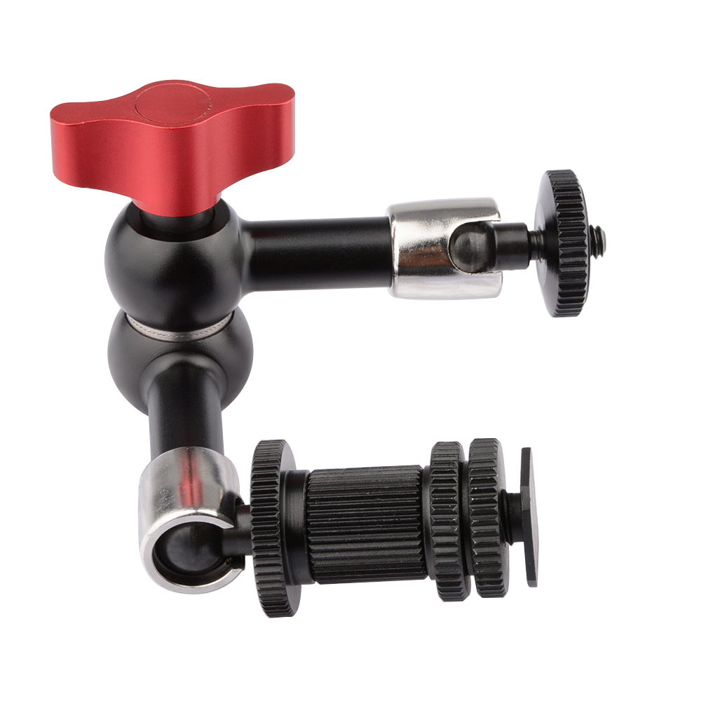 7" Articulating Magic Arm 1/4" Hot Shoe Connector fr Camera LED Light Monitor
