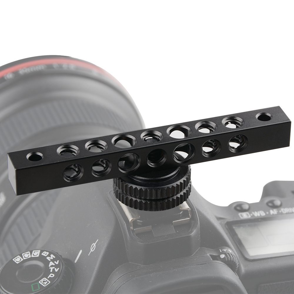 CAMVATE Cool Black Aluminum Cheese Bar with 1/4-20 Thread Hole for Monitor
