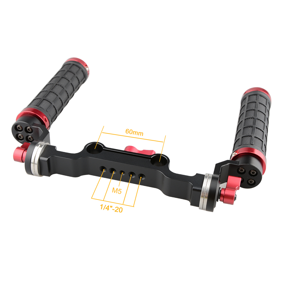 CAMVATE 15mm Rod & Soft rubber grip Shoulder Mount Rig with ARRI Rosette  for DSLR
