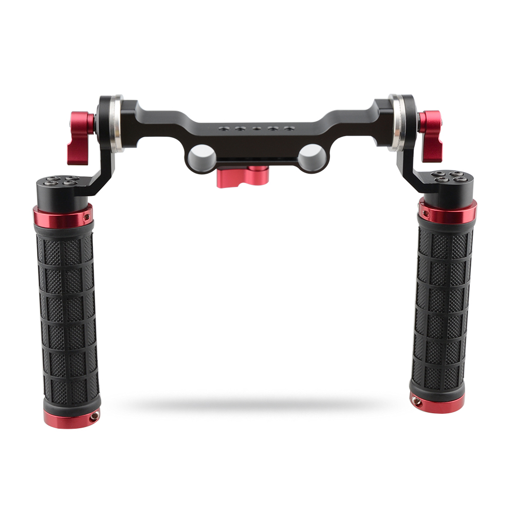 CAMVATE 15mm Rod & Soft rubber grip Shoulder Mount Rig with ARRI Rosette  for DSLR