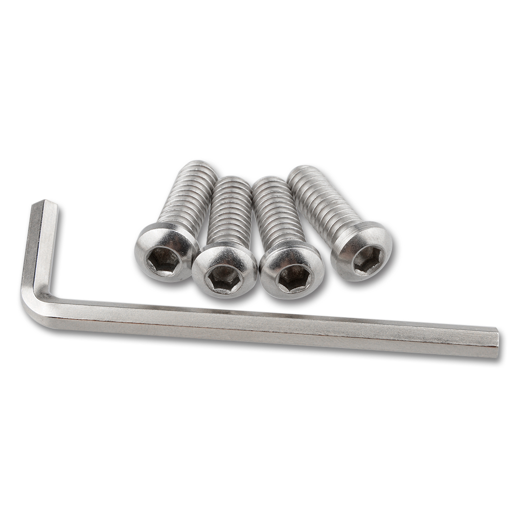CAMVATE 1/4" Male Thread 3/4" Long Hexagon Socket Head Chamfered Edge Srew Adapter for Rig Cage Baseplate