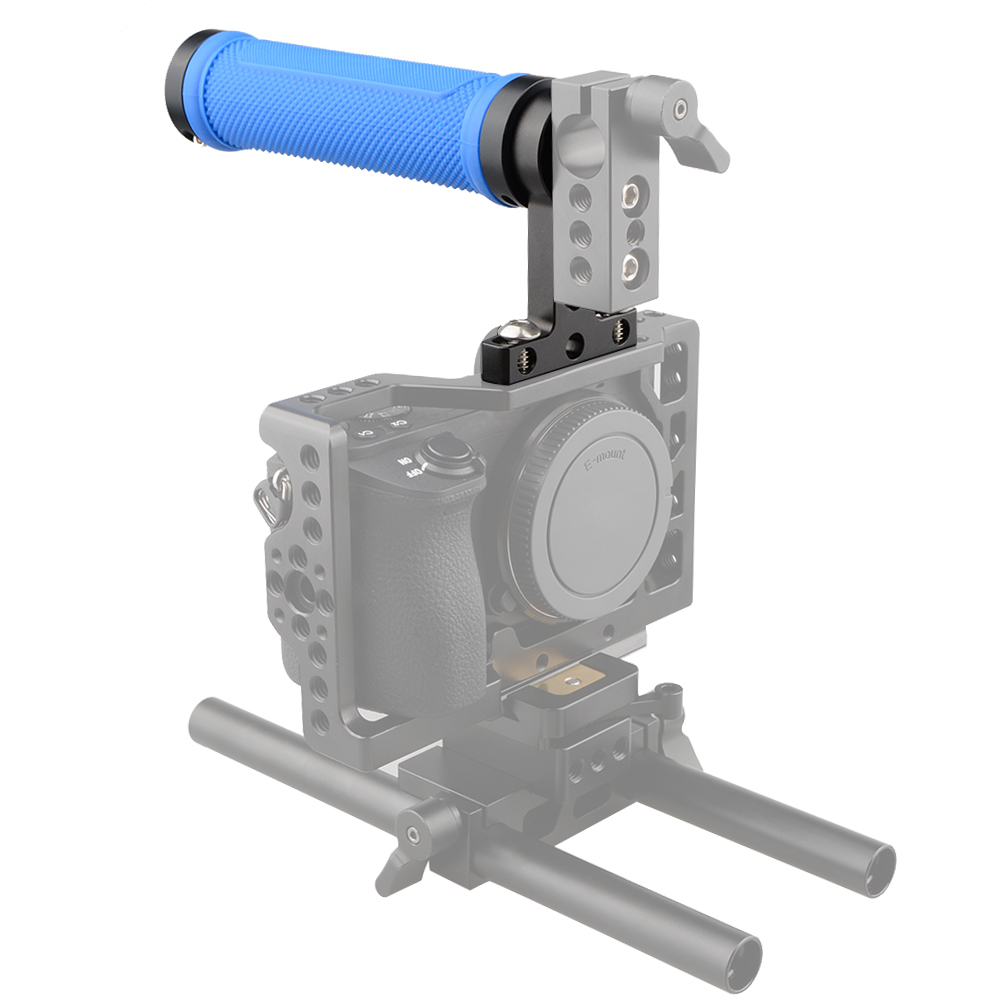 CAMVATE Handheld Top Handle Rubber Grip Blue for Blackmagic Pocket Cinema Camera