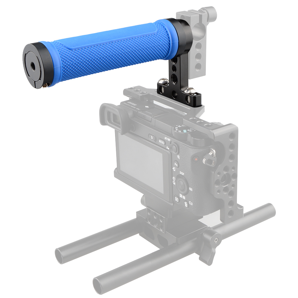 CAMVATE Handheld Top Handle Rubber Grip Blue for Blackmagic Pocket Cinema Camera