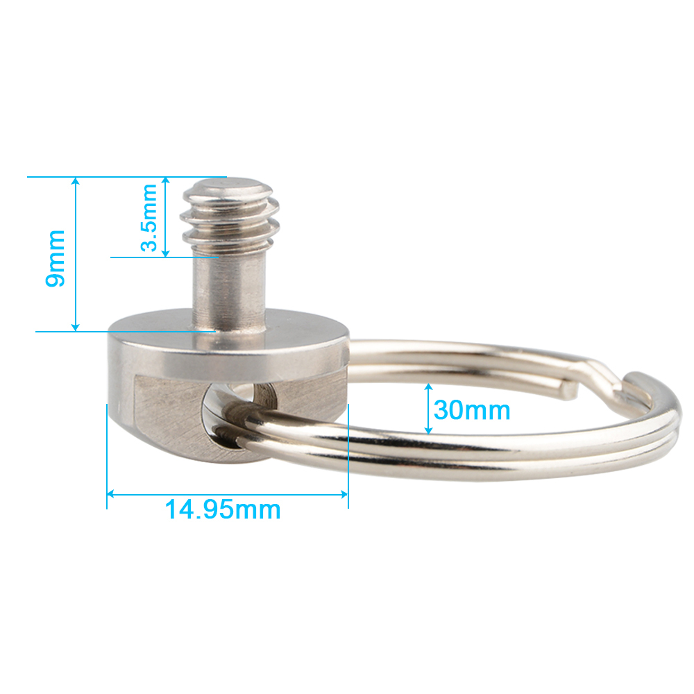 CAMVATE 1/4" Split Ring Camera Screw Bolt for Handgrip Neck Strap