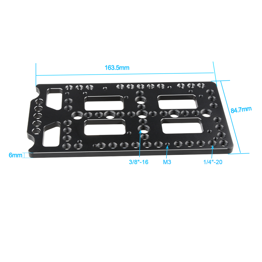 CAMVATE V Lock Mounting Plate Power Supply Splitter with Super Clamp Crab Pliers Clip Ball Head Mount