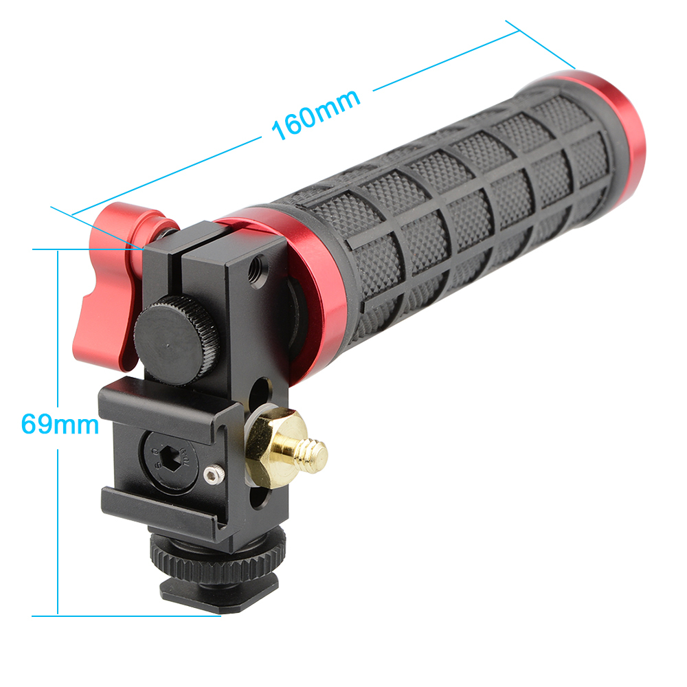 CAMVATE Video Stabilizer Top Handle Rig Hand Grip with Cold Shoe Extender for DSLR Camera