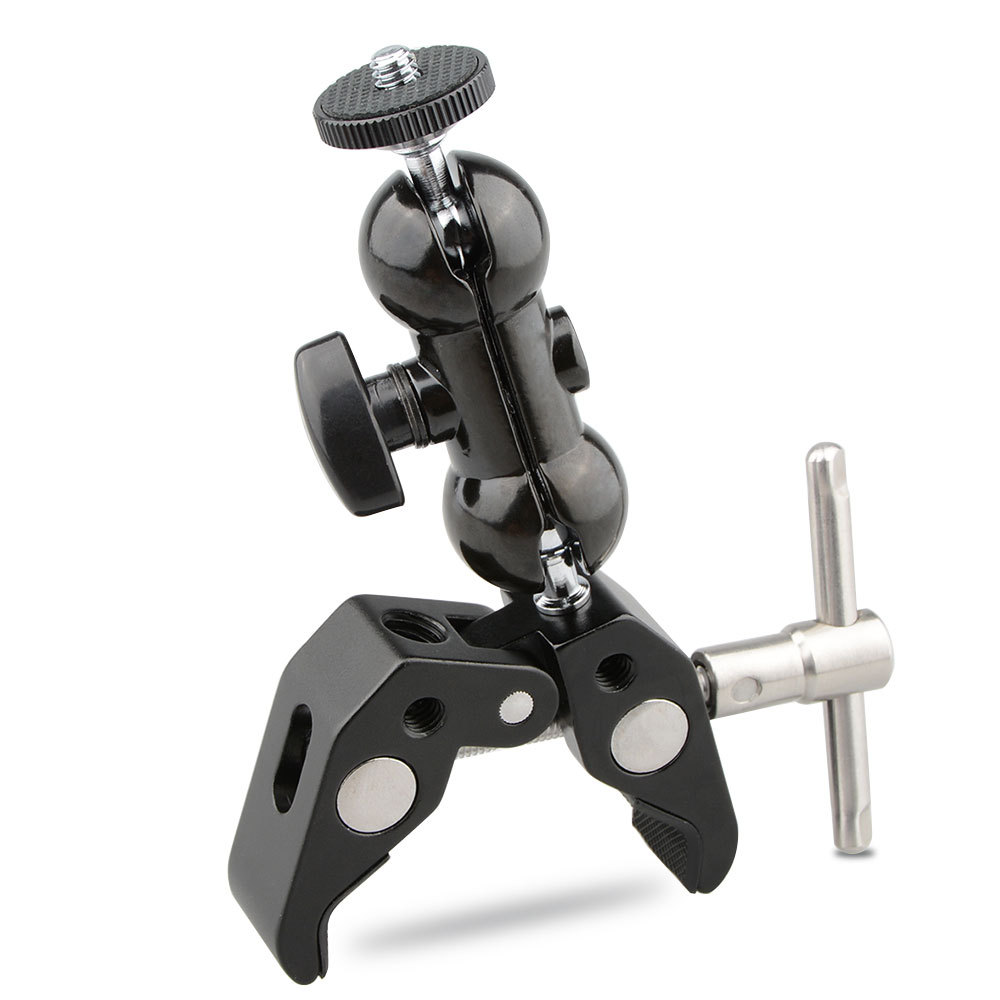 CAMVATE Articulating Magic Super Clamp Crab Pliers Clip w/1/4" 360° Ball Head Mount
