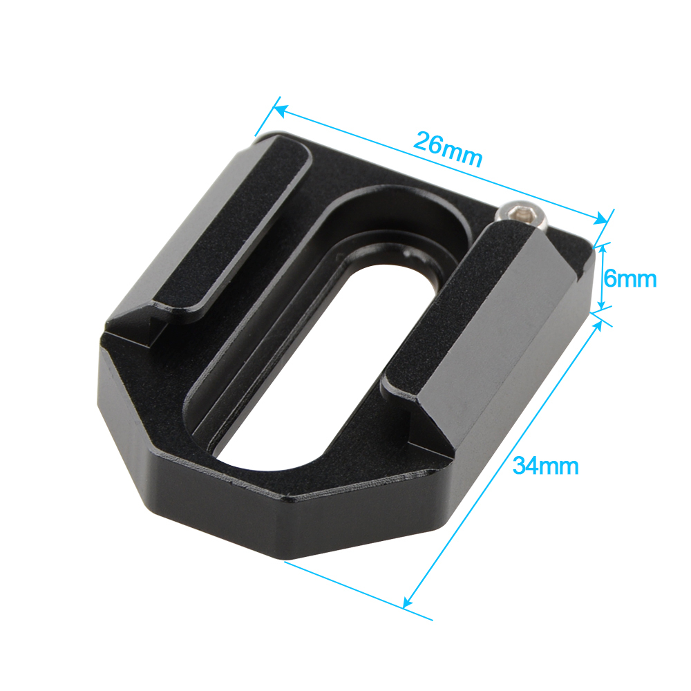 CAMVATE Cold Shoe Mount Holder with 2 Screws to Fasten for Monitor LED Light (Black)