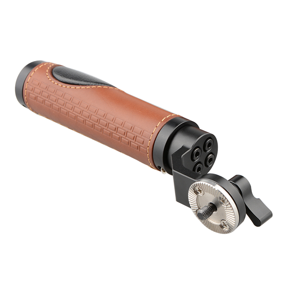 CAMVATE ARRI Style Rosette Handgrip (leather) for DSLR Handle Shoulder Rig