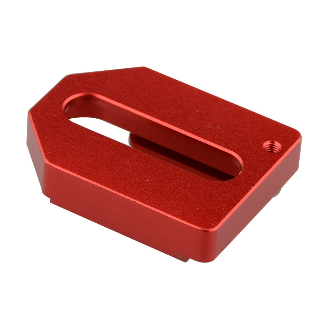 CAMVATE Cold Shoe Mount Holder with 2 Screws to Fasten for Monitor LED Light (Red)