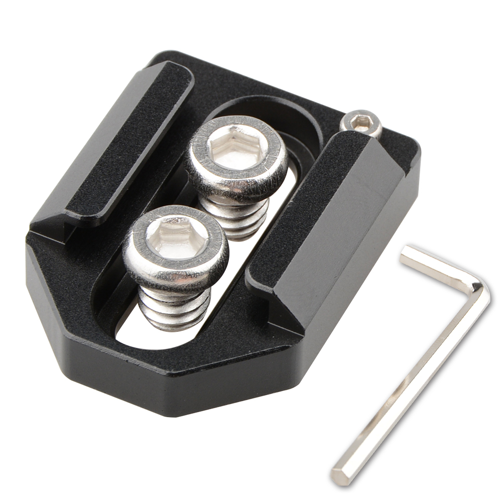 CAMVATE Cold Shoe Mount Holder with 2 Screws to Fasten for Monitor LED Light (Black)