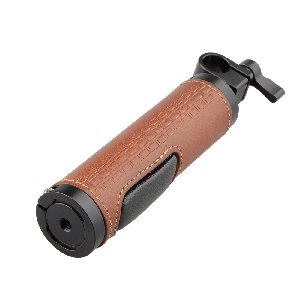 CAMVATE 15mm Rod Clamp Handle Grip (Leather) for DSLR Camera Rod System