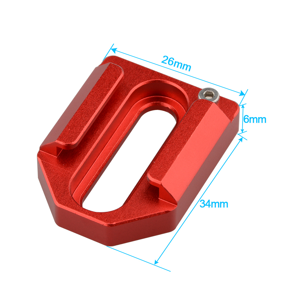 CAMVATE Cold Shoe Mount Holder with 2 Screws to Fasten for Monitor LED Light (Red)