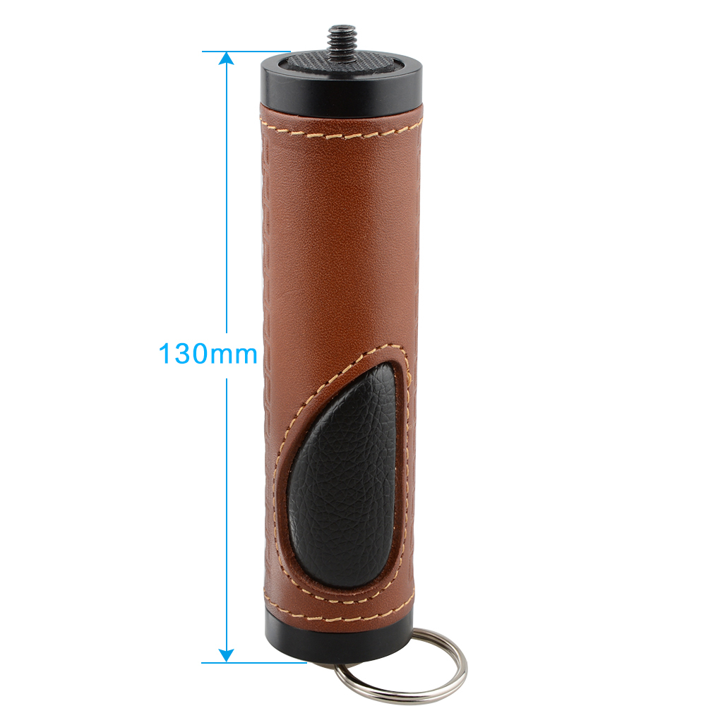 CAMVATE 1/4"-20 Screw Thread Split Ring Fastener Handgrip Support Mount for DSLR Camera Camcorder LED (Leather)