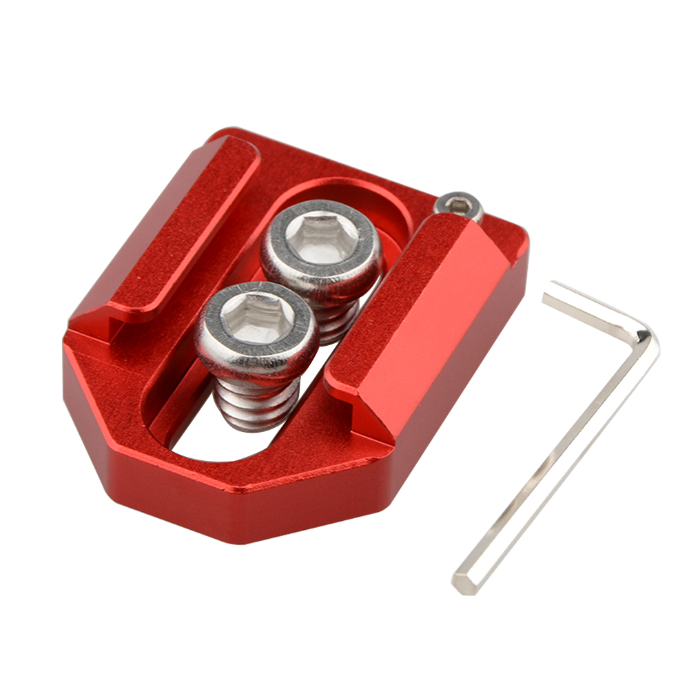 CAMVATE Cold Shoe Mount Holder with 2 Screws to Fasten for Monitor LED Light (Red)