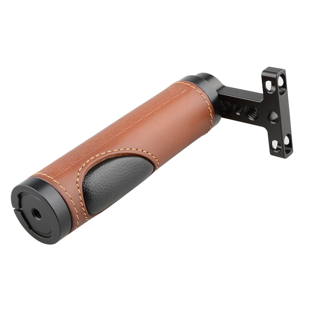 CAMVATE Handheld Top Handle (Leather Grip) for DSLR  Camera Cage Camcorde Rig