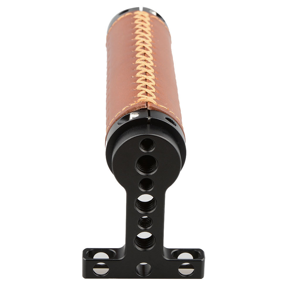 CAMVATE Handheld Top Handle (Leather Grip) for DSLR  Camera Cage Camcorde Rig