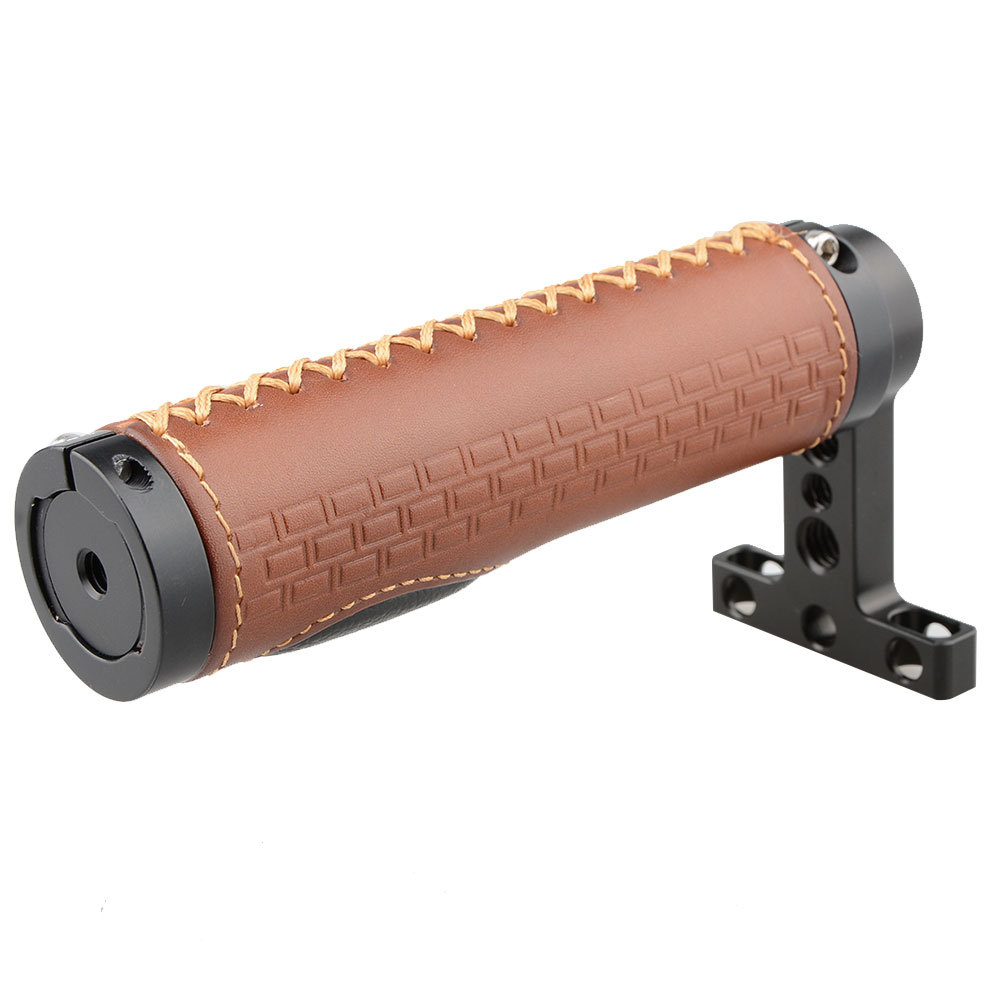 CAMVATE Handheld Top Handle (Leather Grip) for DSLR  Camera Cage Camcorde Rig