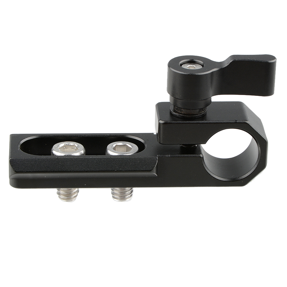 CAMVATE Single 15mm Rod Clamp with NATO Rail (Black Wingnut)