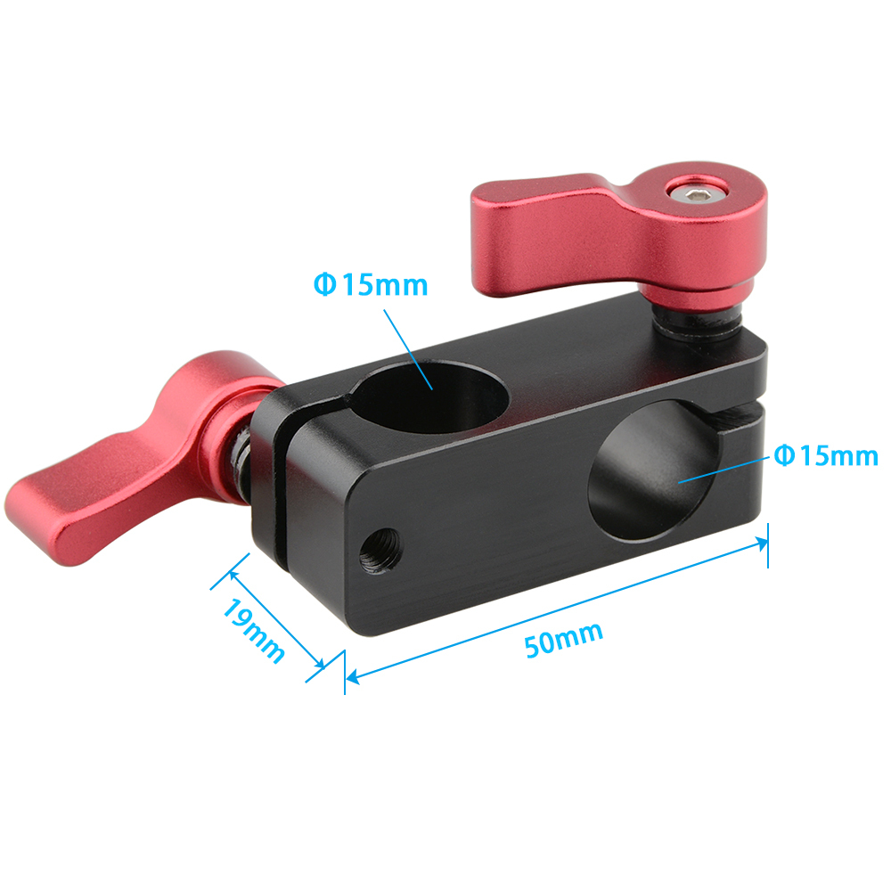 CAMVATE Right Angle Rod Clamp 15mm Rod 90 Degree Rotate fr Video Camera DSLR Rig
