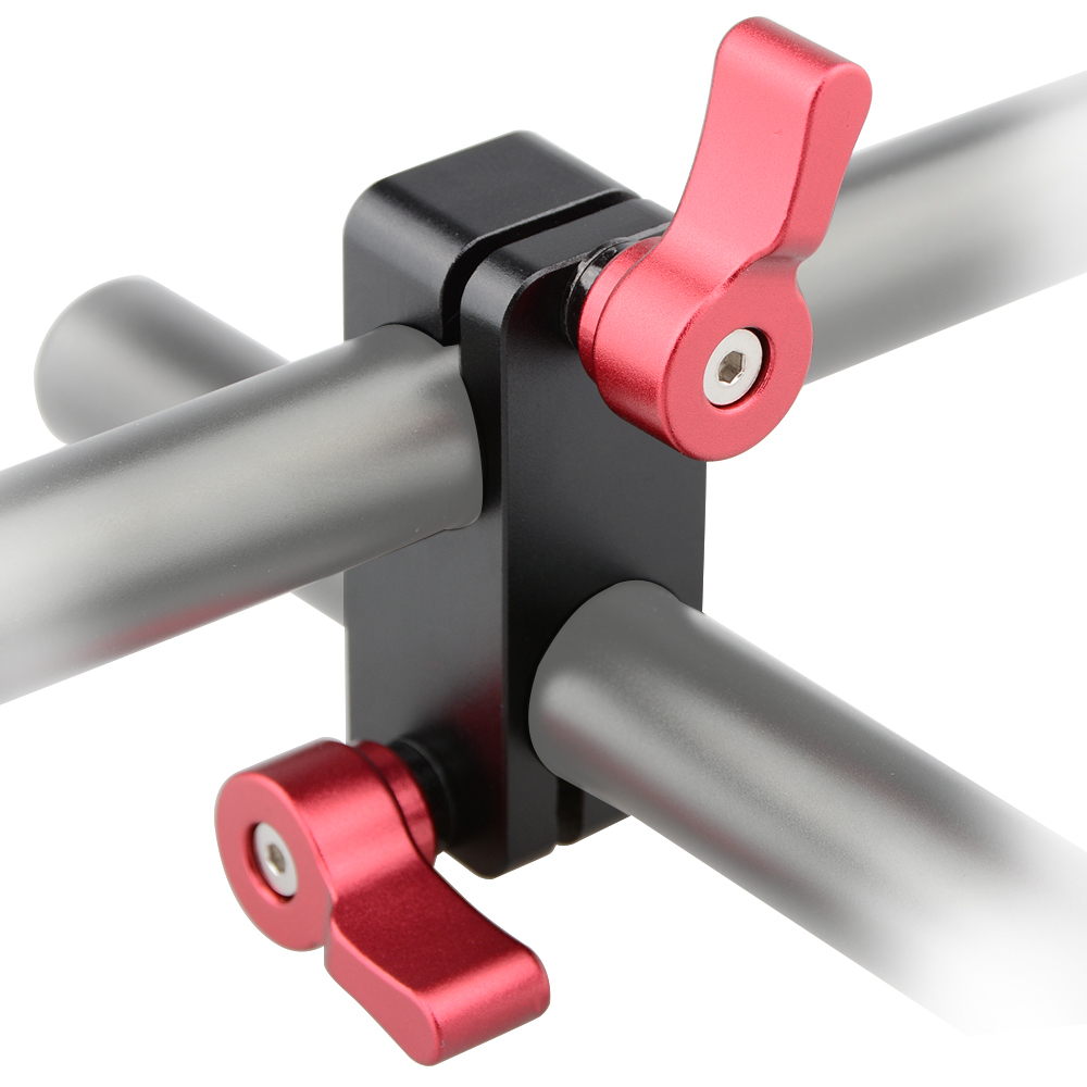 CAMVATE Right Angle Rod Clamp 15mm Rod 90 Degree Rotate fr Video Camera DSLR Rig