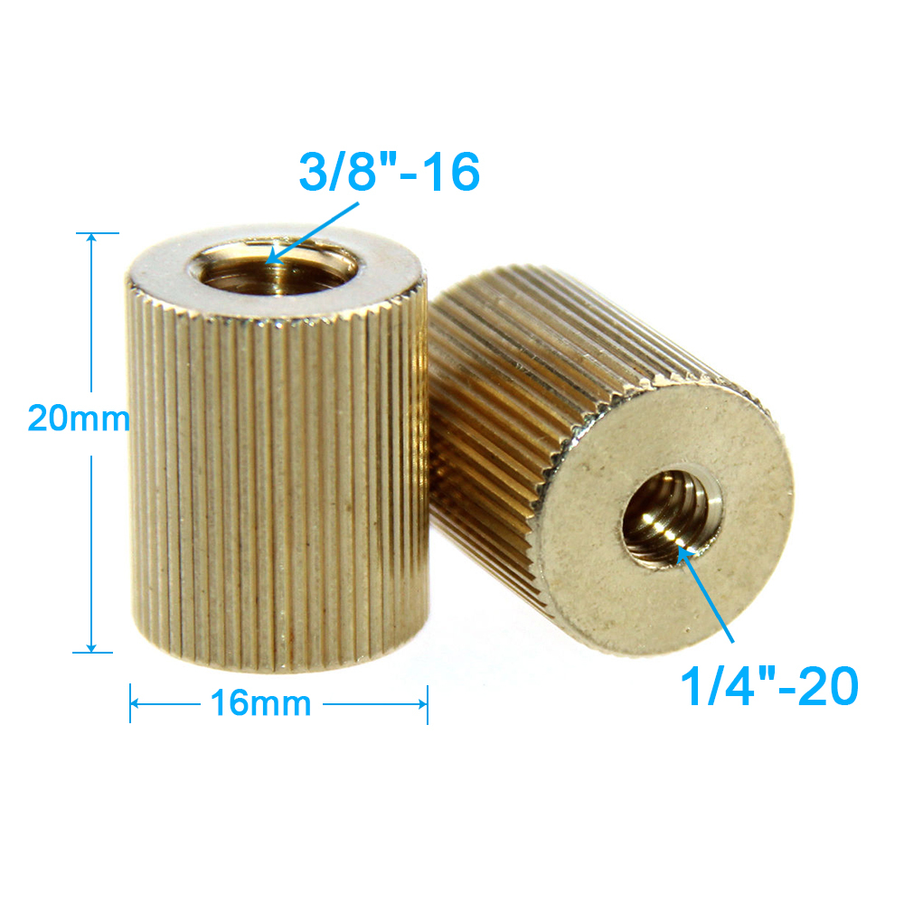 CAMVATE 3/8"-16 to 1/4"-20 Female to Female Thread Adapter
