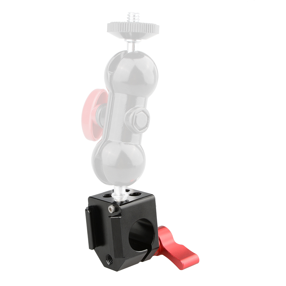 CAMVATE Cold Shoe Rod Clamp (Red Wingnut)