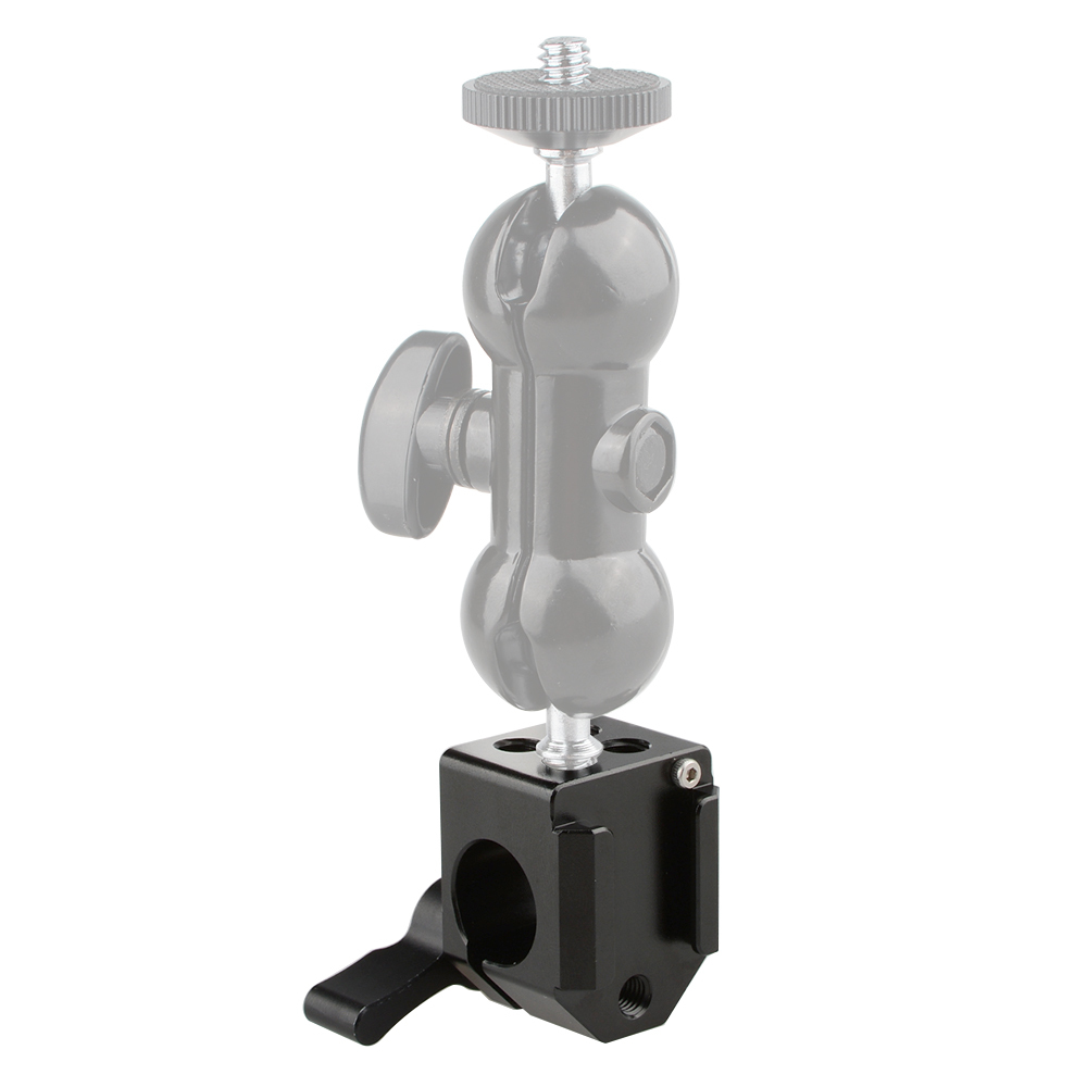 CAMVATE Cold Shoe Rod Clamp (Black Wingnut)