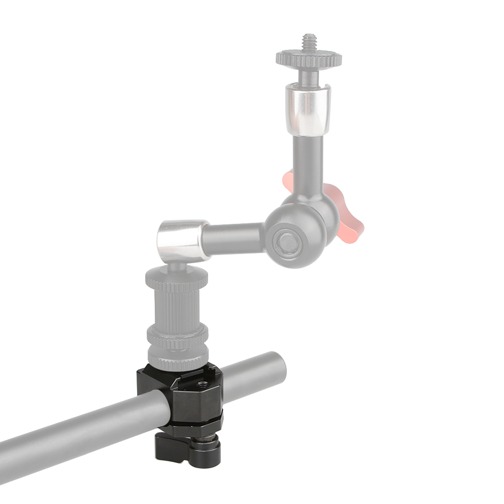 CAMVATE Cold Shoe Rod Clamp (Black Wingnut)