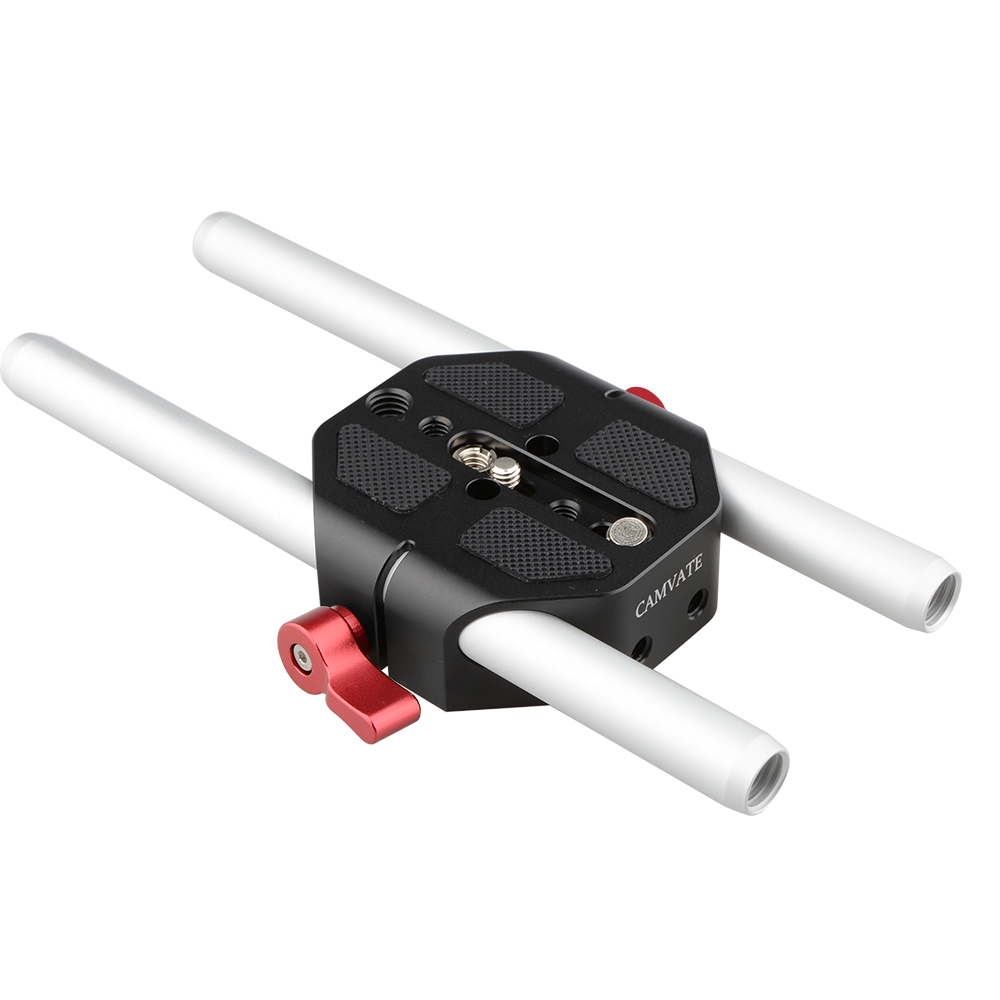 CAMVATE Baseplate with  7.9" 15mm Rods For C100/300/500