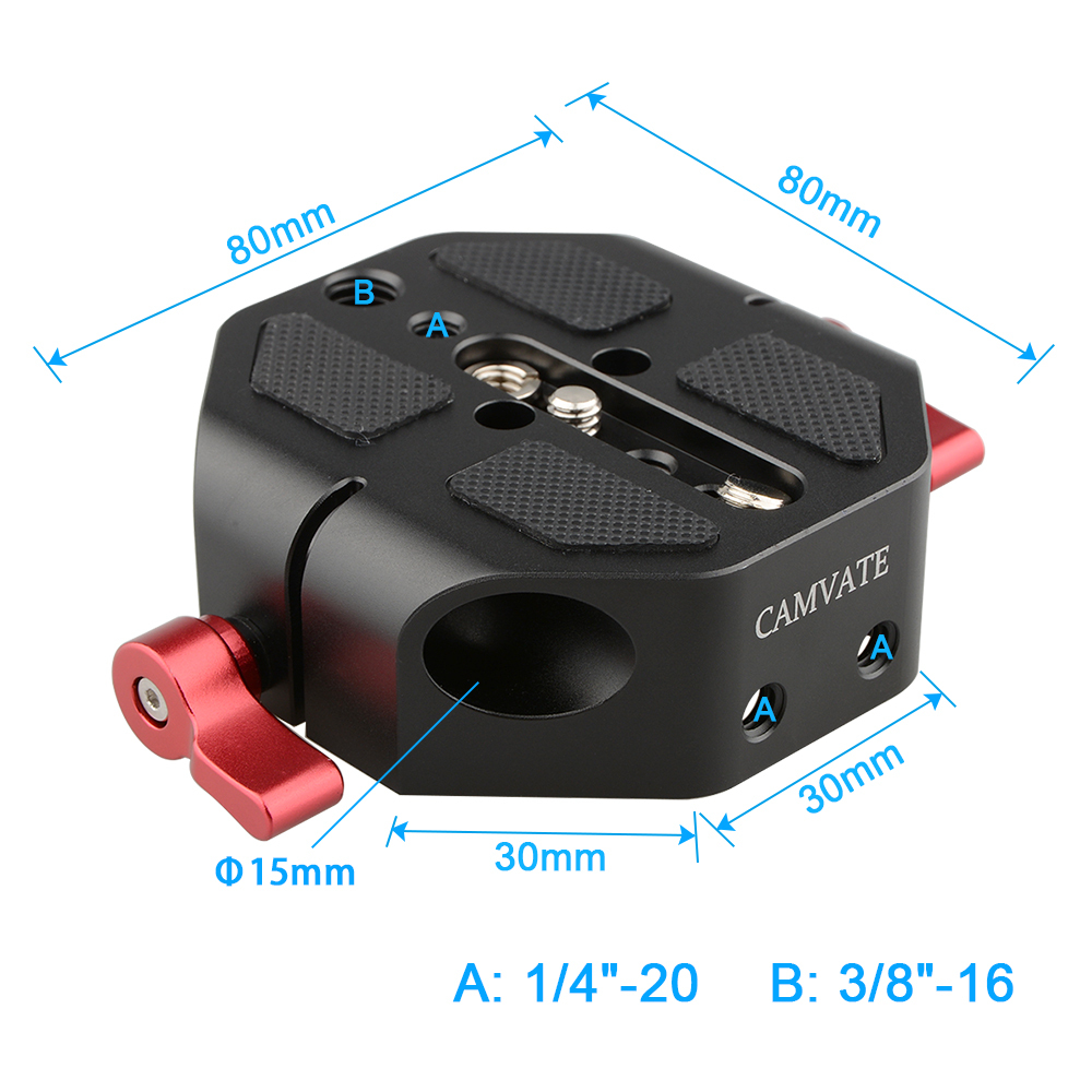 CAMVATE Baseplate (Red Wingnut)  For C100/300/500