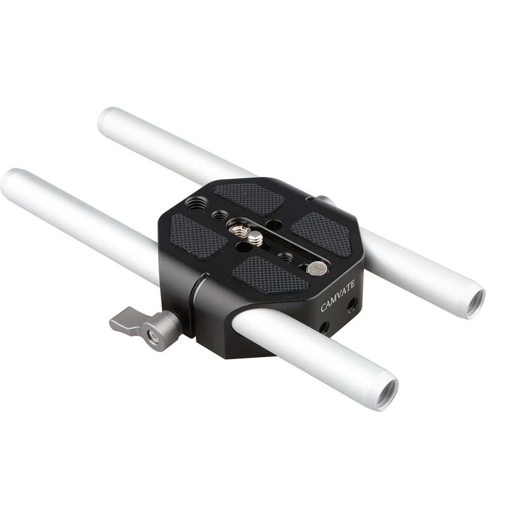 CAMVATE Baseplate with  7.9" 15mm Rods For C100/300/500
