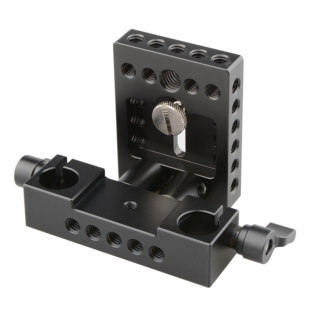 CAMVATE DSLR Baseplate Mount w/ Railblock Height Riser fr 15mm Rail Rod Support System