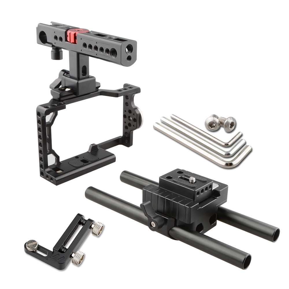 CAMVATE Handheld Camera Cage Rig for Sony A6500