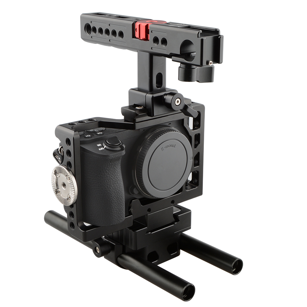 CAMVATE Handheld Camera Cage Rig for Sony A6500