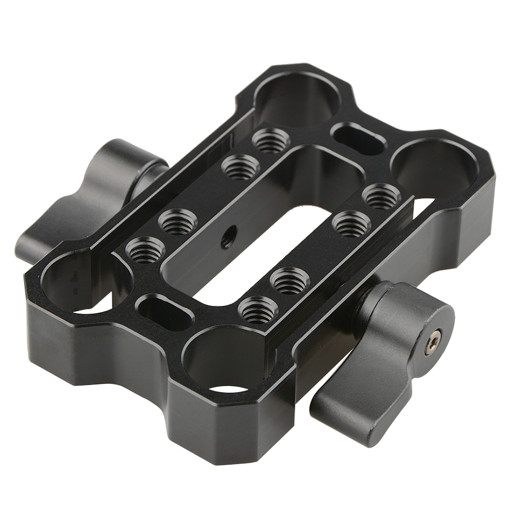 CAMVATE Height Riser Offset Railblock 15mm Rod Clamp (Black Thumbscrew)