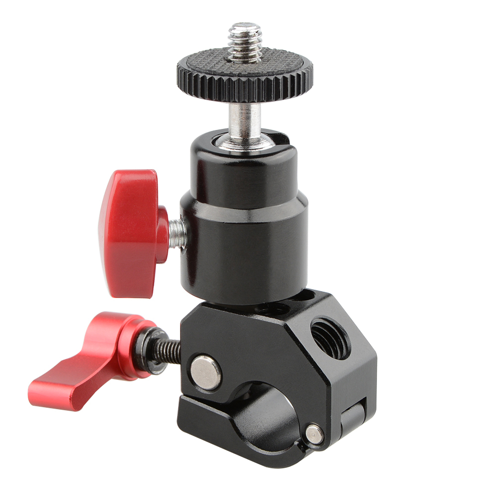 CAMVATE 15mm Quick Release Rod Clamp to Ball Head Mount