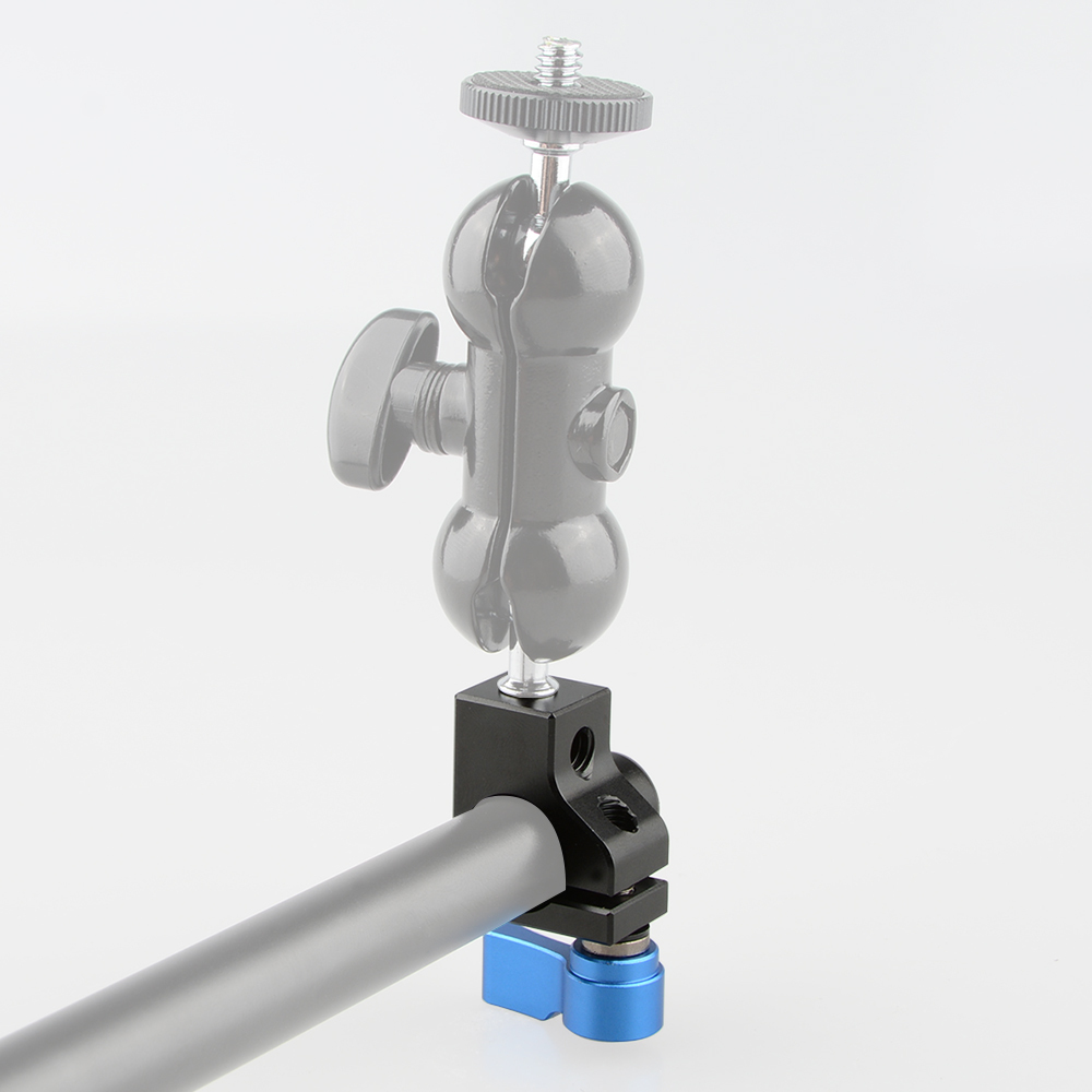 CAMVATE 15mm Rod Clamp (Blue Thumbscrew)