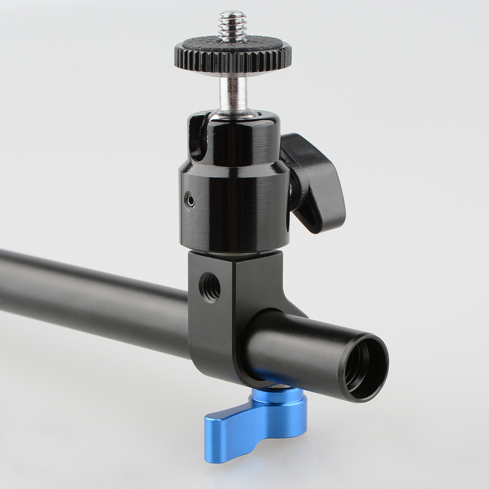 CAMVATE 15mm Rod Clamp with 1/4" Screw Ball Head Mount