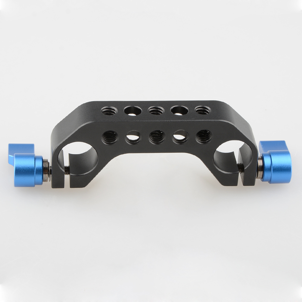 CAMVATE 15mm Railblock Rod Clamp for Shoulder Rig Baseplate (Blue Thumbscrew)