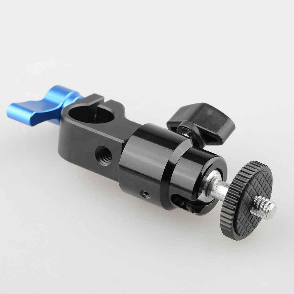 CAMVATE 15mm Rod Clamp with 1/4" Screw Ball Head Mount