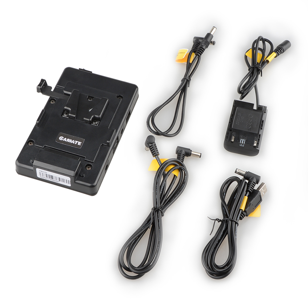 CAMVATE V Lock Mounting Plate Power Supply Splitter with Super Clamp Crab Pliers Clip Ball Head Mount