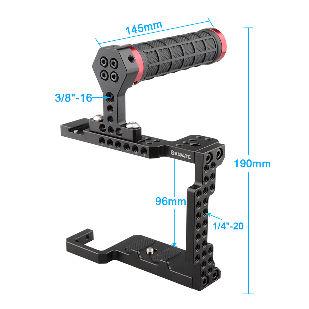 CAMVATE Camera Cage Rig with Rubber Handle Grip for a7II/a7RII/a7SII
