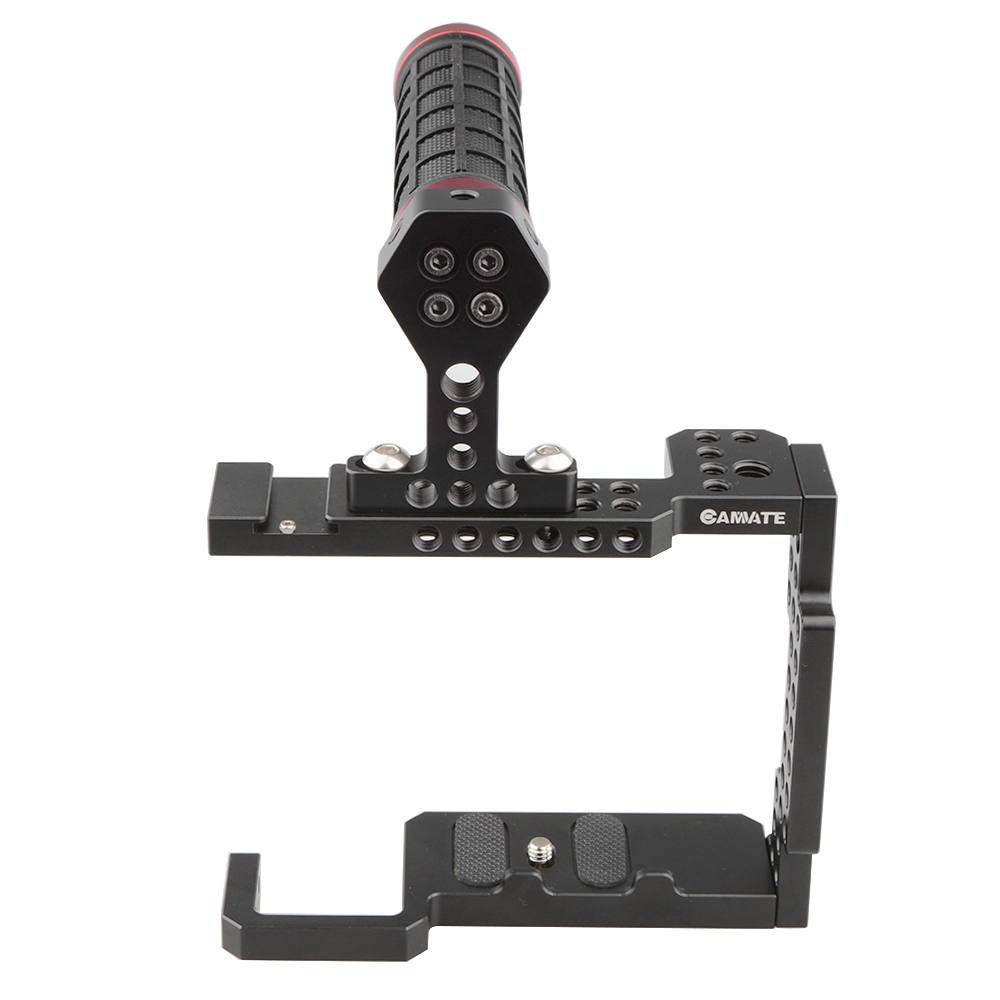 CAMVATE Camera Cage Rig with Rubber Handle Grip for a7II/a7RII/a7SII