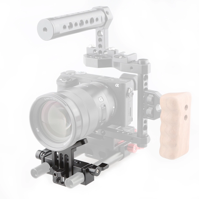 CAMVATE Lens Support 15mm Rod Clamp Rail Block for DSLR Rig Rod Support Rail System