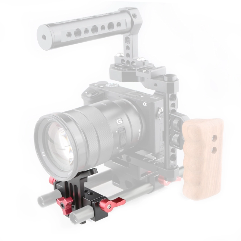 CAMVATE Lens Support Mount Rod Clamp Holder Bracket for 15mm Rod System Follow Focus