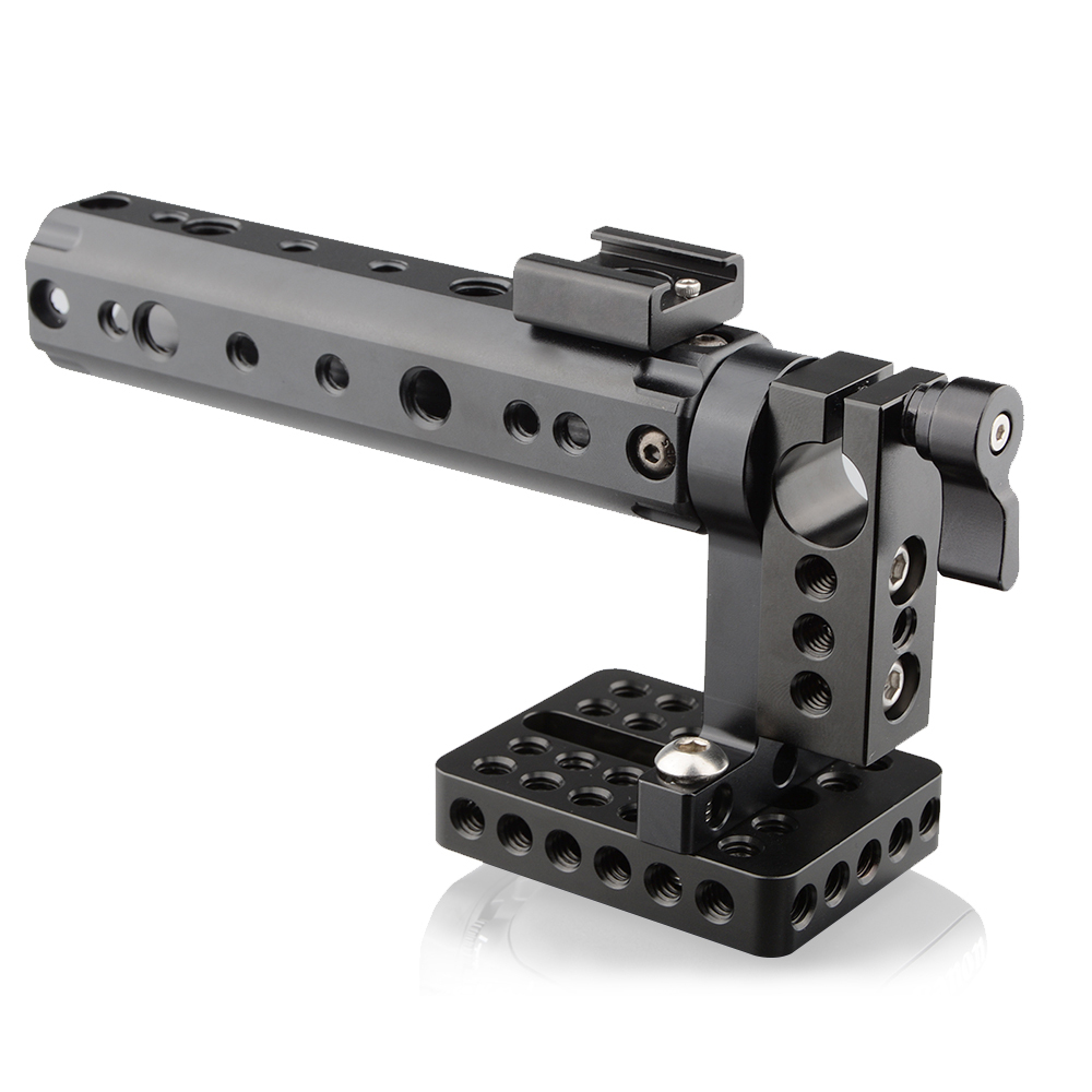 CAMVATE DSLR Top Handle Rig w/ Top Plate 15mm Rod Clamp Cold Shoe Mount fr Canon Sony
