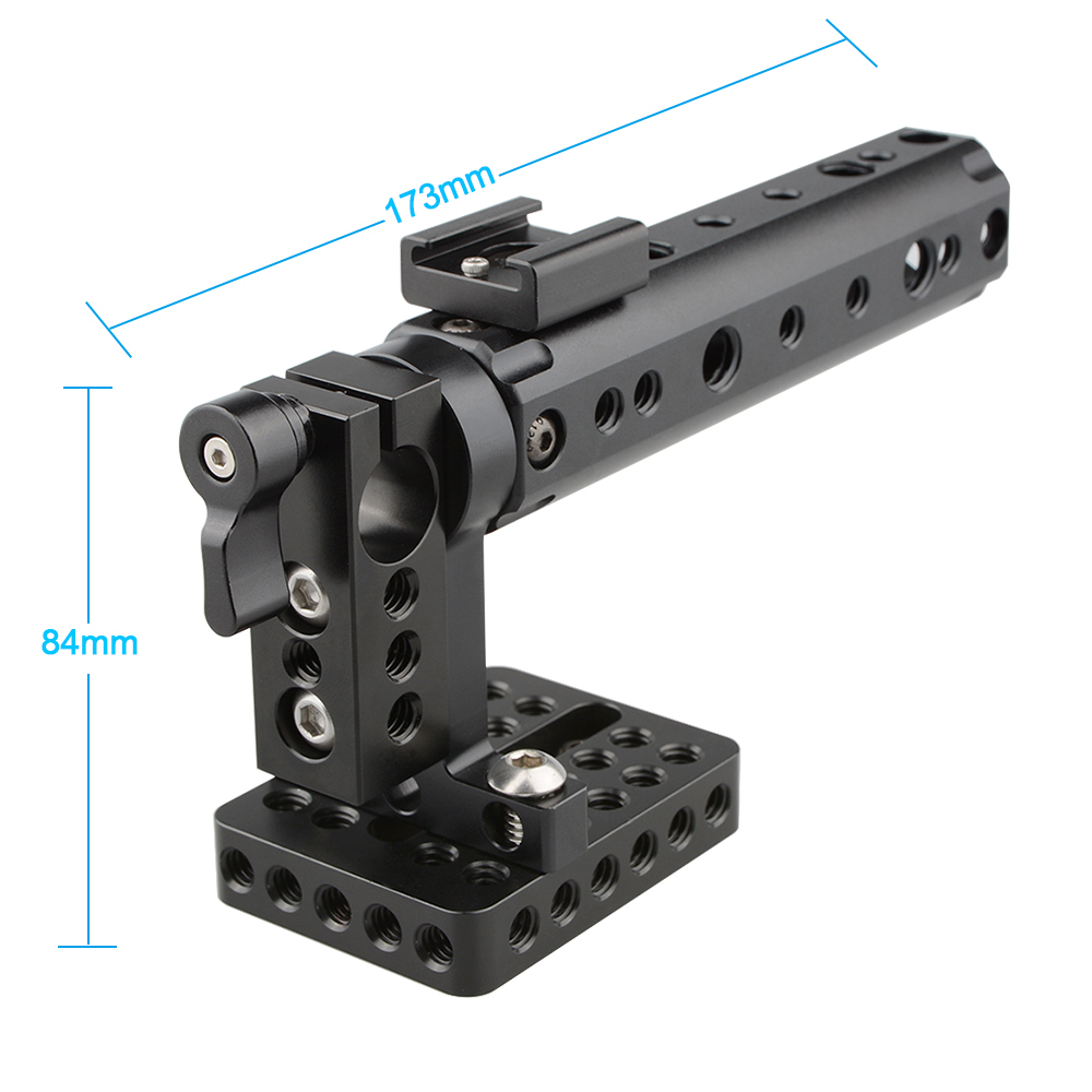 CAMVATE DSLR Top Handle Rig w/ Top Plate 15mm Rod Clamp Cold Shoe Mount fr Canon Sony
